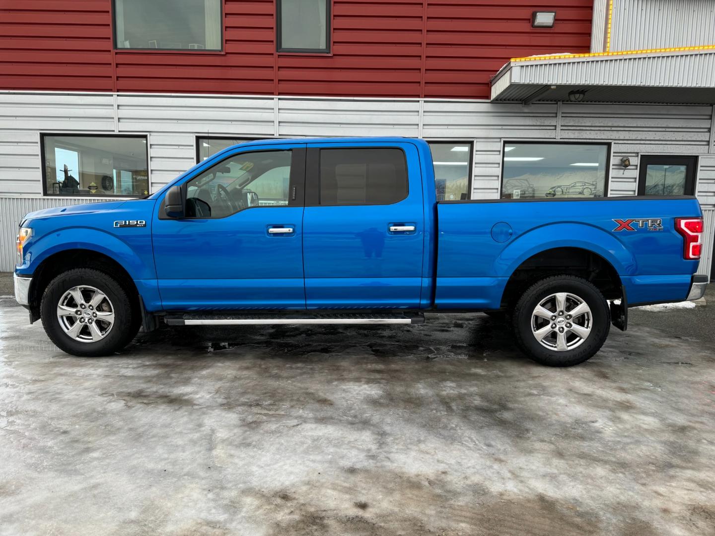 2019 Blue /Gray Ford F-150 XLT (1FTFW1E53KF) with an 5.0 XLT engine, 10-Speed Automatic transmission, located at 1960 Industrial Drive, Wasilla, 99654, (907) 274-2277, 61.573475, -149.400146 - Photo#2